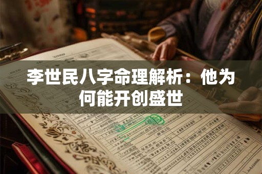 李世民八字命理解析：他为何能开创盛世