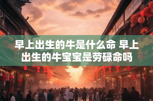 早上出生的牛是什么命 早上出生的牛宝宝是劳碌命吗