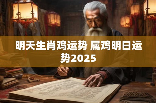 明天生肖鸡运势 属鸡明日运势2025 明天生肖鸡运势 属鸡明日运势2025