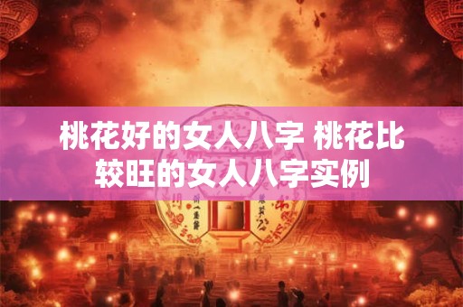 桃花好的女人八字 桃花比较旺的女人八字实例