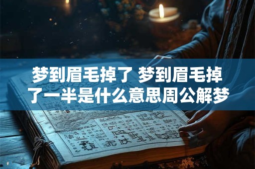 梦到眉毛掉了 梦到眉毛掉了一半是什么意思周公解梦