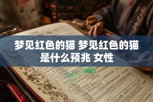 梦见红色的猫 梦见红色的猫是什么预兆 女性