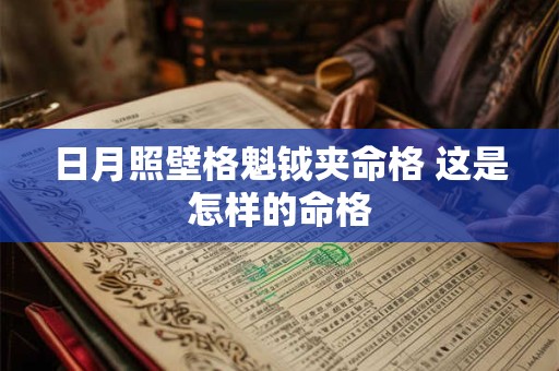 日月照壁格魁钺夹命格 这是怎样的命格