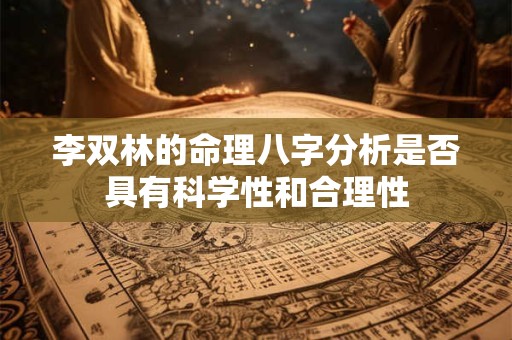 李双林的命理八字分析是否具有科学性和合理性