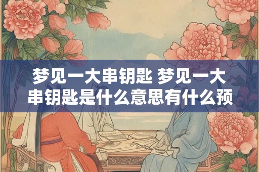 梦见一大串钥匙 梦见一大串钥匙是什么意思有什么预兆 梦见一大串钥匙 梦见一大串钥匙是什么意思有什么预兆