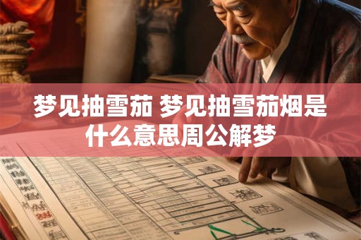 梦见抽雪茄 梦见抽雪茄烟是什么意思周公解梦