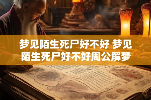 梦见陌生死尸好不好 梦见陌生死尸好不好周公解梦