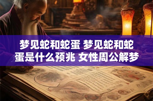 梦见蛇和蛇蛋 梦见蛇和蛇蛋是什么预兆 女性周公解梦