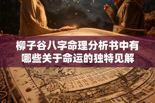 柳子谷八字命理分析书中有哪些关于命运的独特见解