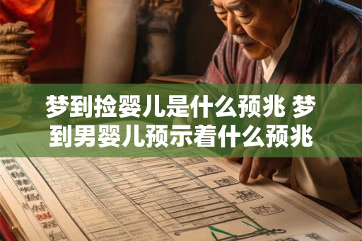 梦到捡婴儿是什么预兆 梦到男婴儿预示着什么预兆