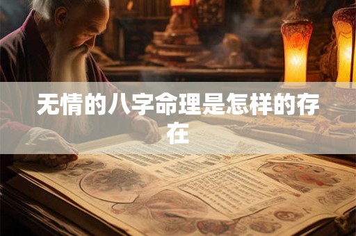 无情的八字命理是怎样的存在