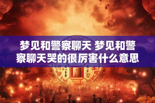 梦见和警察聊天 梦见和警察聊天哭的很厉害什么意思