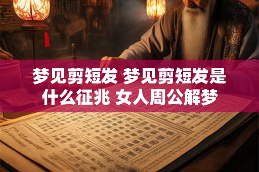 梦见剪短发 梦见剪短发是什么征兆 女人周公解梦