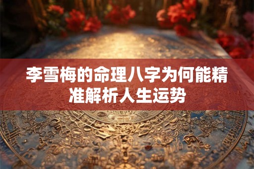 李雪梅的命理八字为何能精准解析人生运势