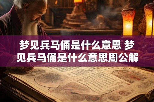 梦见兵马俑是什么意思 梦见兵马俑是什么意思周公解梦