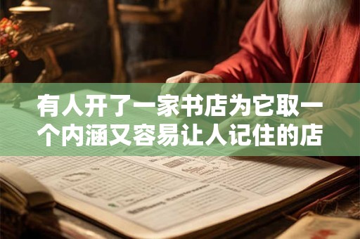 有人开了一家书店为它取一个内涵又容易让人记住的店名 有一家书店想要一个有内涵又容易让人记住的店名