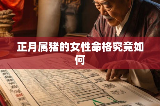 正月属猪的女性命格究竟如何