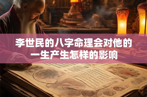 李世民的八字命理会对他的一生产生怎样的影响