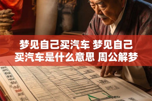 梦见自己买汽车 梦见自己买汽车是什么意思 周公解梦