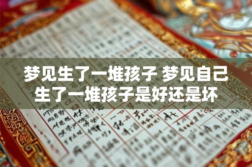 梦见生了一堆孩子 梦见自己生了一堆孩子是好还是坏