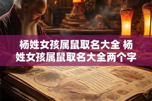 杨姓女孩属鼠取名大全 杨姓女孩属鼠取名大全两个字