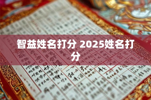 智益姓名打分 2025姓名打分