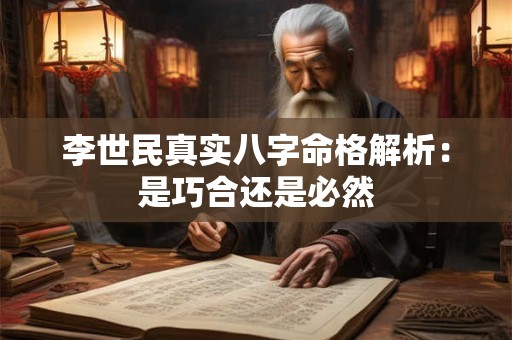 李世民真实八字命格解析：是巧合还是必然