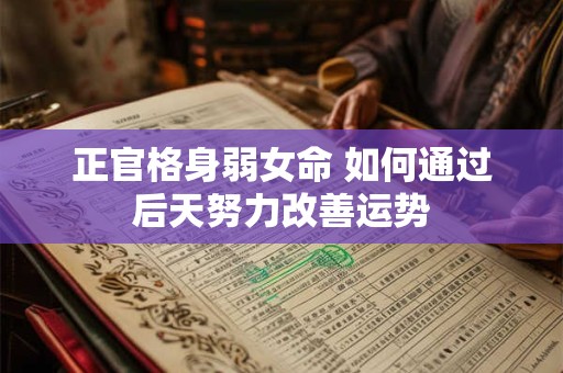 正官格身弱女命 如何通过后天努力改善运势