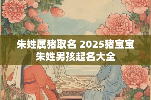 朱姓属猪取名 2025猪宝宝朱姓男孩起名大全 朱姓属猪取名 2025猪宝宝朱姓男孩起名大全