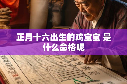 正月十六出生的鸡宝宝 是什么命格呢
