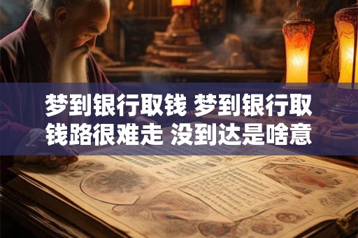 梦到银行取钱 梦到银行取钱路很难走 没到达是啥意思