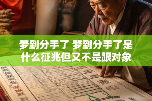 梦到分手了 梦到分手了是什么征兆但又不是跟对象