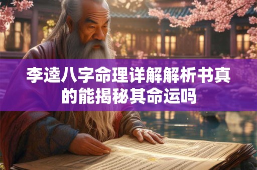 李逵八字命理详解解析书真的能揭秘其命运吗