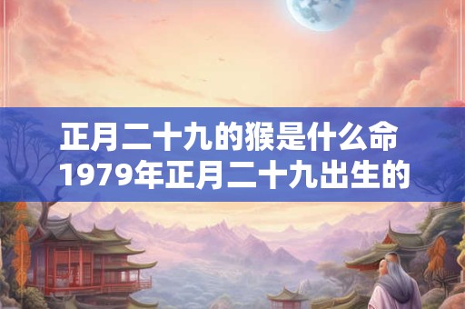 正月二十九的猴是什么命 1979年正月二十九出生的人是什么命
