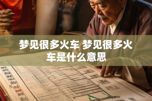 梦见很多火车 梦见很多火车是什么意思
