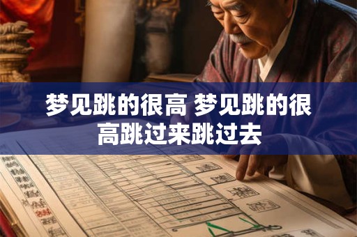 梦见跳的很高 梦见跳的很高跳过来跳过去