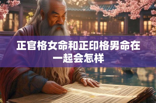 正官格女命和正印格男命在一起会怎样