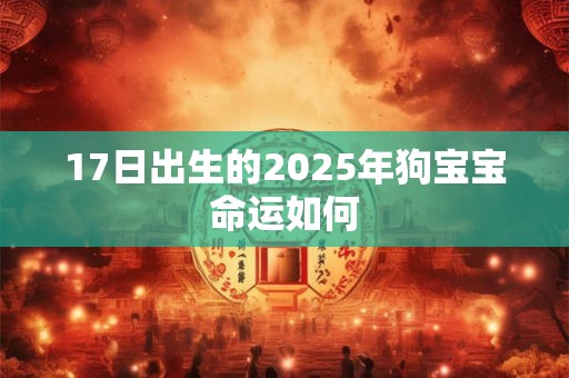 17日出生的2025年狗宝宝命运如何
