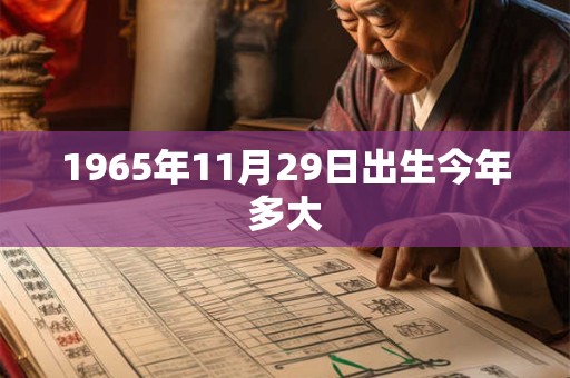 1965年11月29日出生今年多大