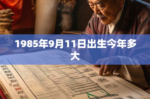 1985年9月11日出生今年多大
