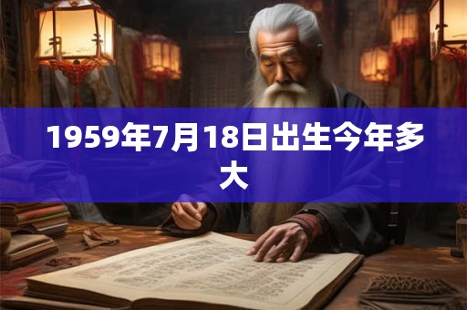 1959年7月18日出生今年多大