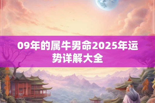 09年的属牛男命2025年运势详解大全