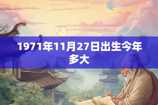 详细阅读:1971年11月27日出生今年多大 1971年11月27日出生今年多大