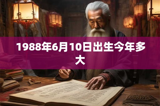 1988年6月10日出生今年多大