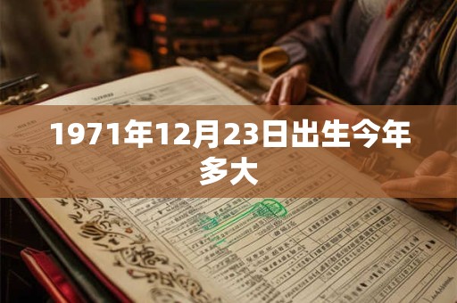 1971年12月23日出生今年多大
