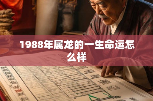1988年属龙的一生命运怎么样