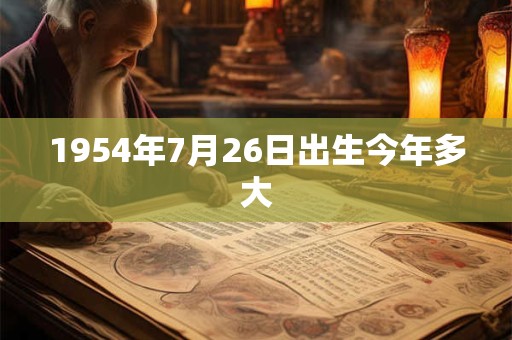 1954年7月26日出生今年多大