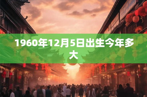 1960年12月5日出生今年多大