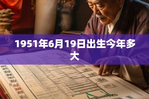 1951年6月19日出生今年多大