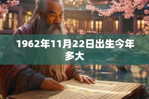 1962年11月22日出生今年多大